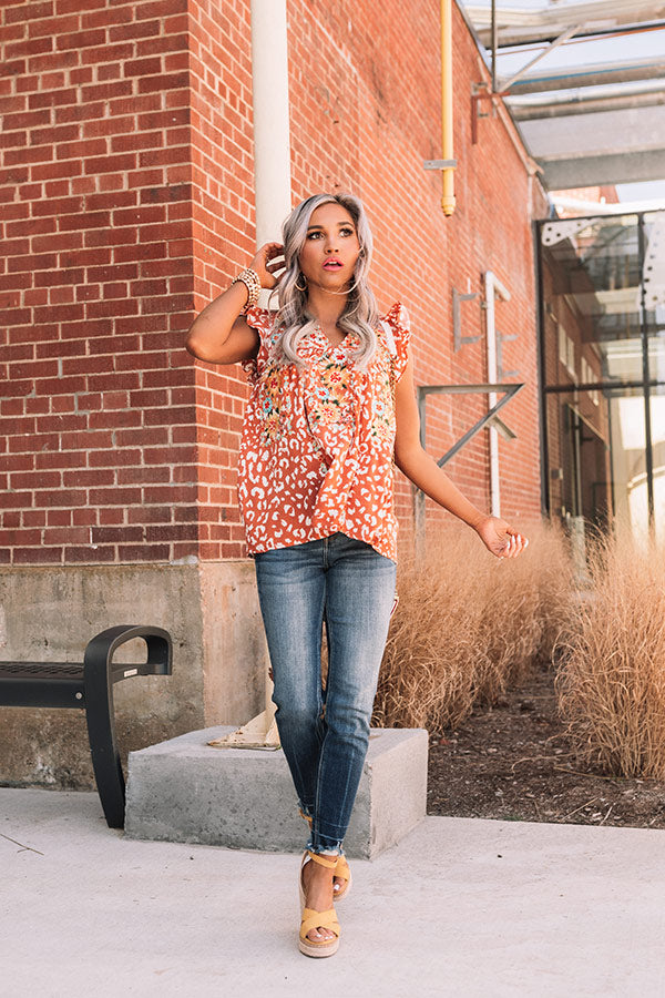 Here For Happy Hour Embroidered Top Image - 1