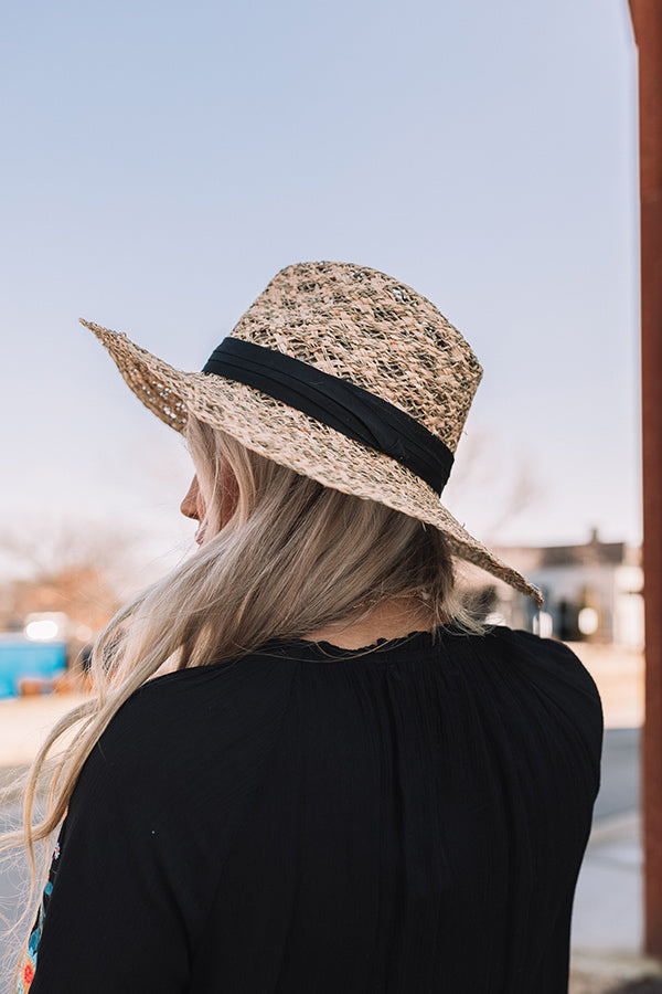 Fame Sunshine Straw Fringe Hat