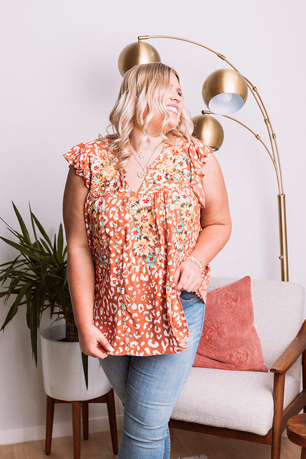 Here For Happy Hour Embroidered Top Image - 4