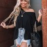 Extra Grateful Waffle Knit Top In Black Image - 1