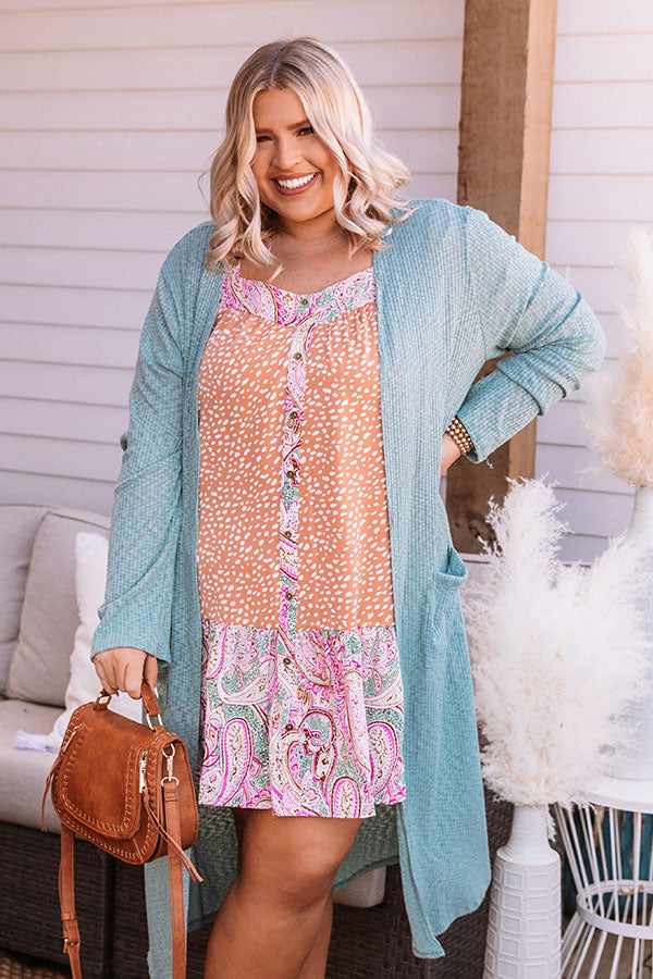 Twirl Power Shift Dress In Light Camel Curves Image - 2