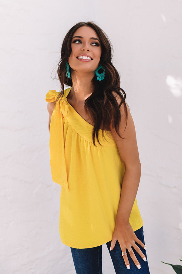 Flirty At Heart Shift Top In Yellow Image - 4