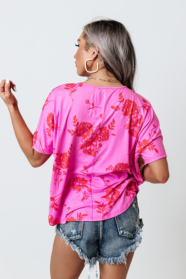 Floral Charm Shift Tee Image - 3