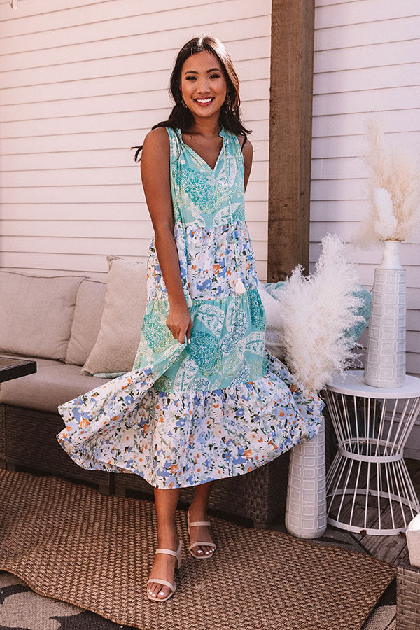 Spring Session Tiered Midi In Ocean Wave Image - 2