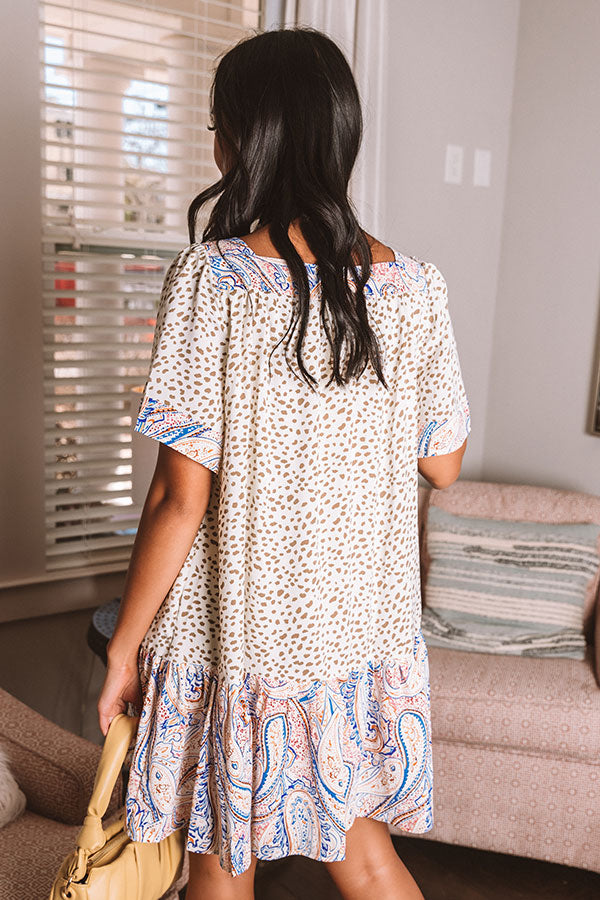 Twirl Power Shift Dress In Ivory Image - 5