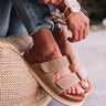 The Posh Faux Suede Sandal In Khaki Image - 1
