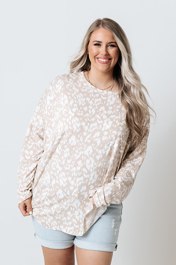 Cute Mood Shift Top In Iced Latte Curves Image - 3