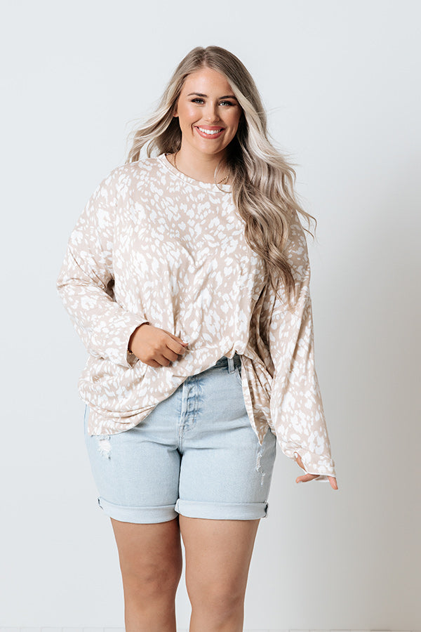 Cute Mood Shift Top In Iced Latte Curves Image - 1