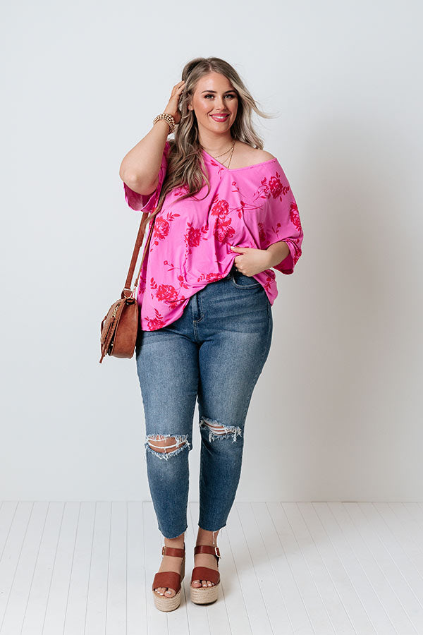 Floral Charm Shift Tee Curves Image - 2