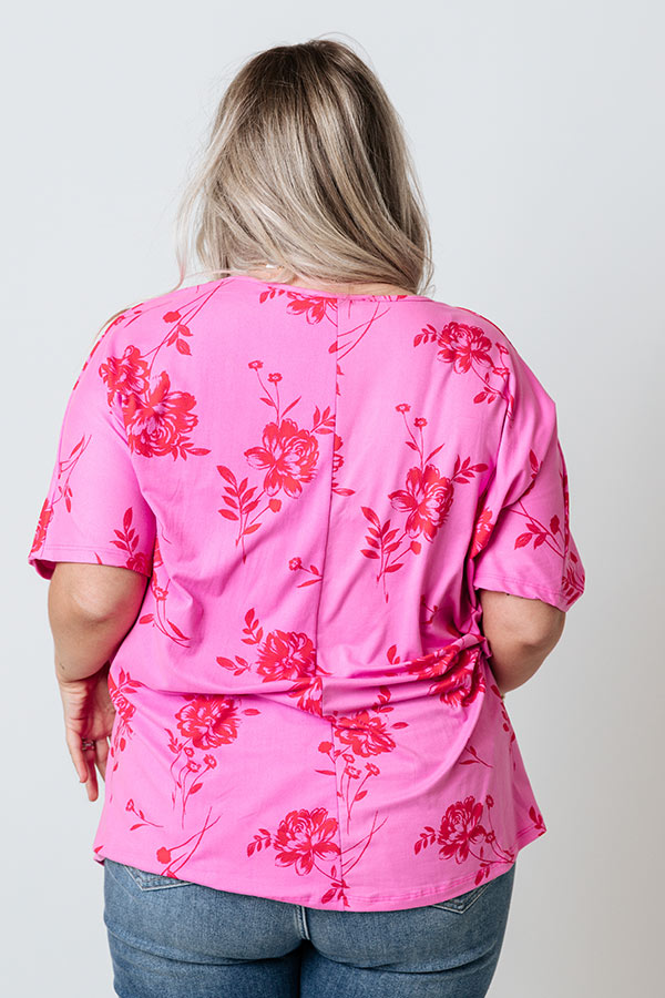 Floral Charm Shift Tee Curves Image - 4