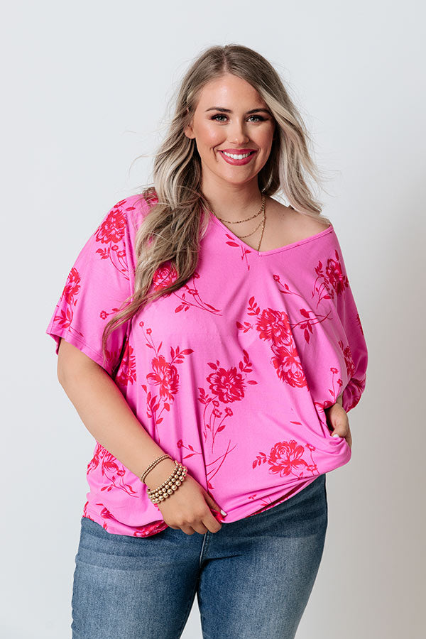Floral Charm Shift Tee Curves Image - 1