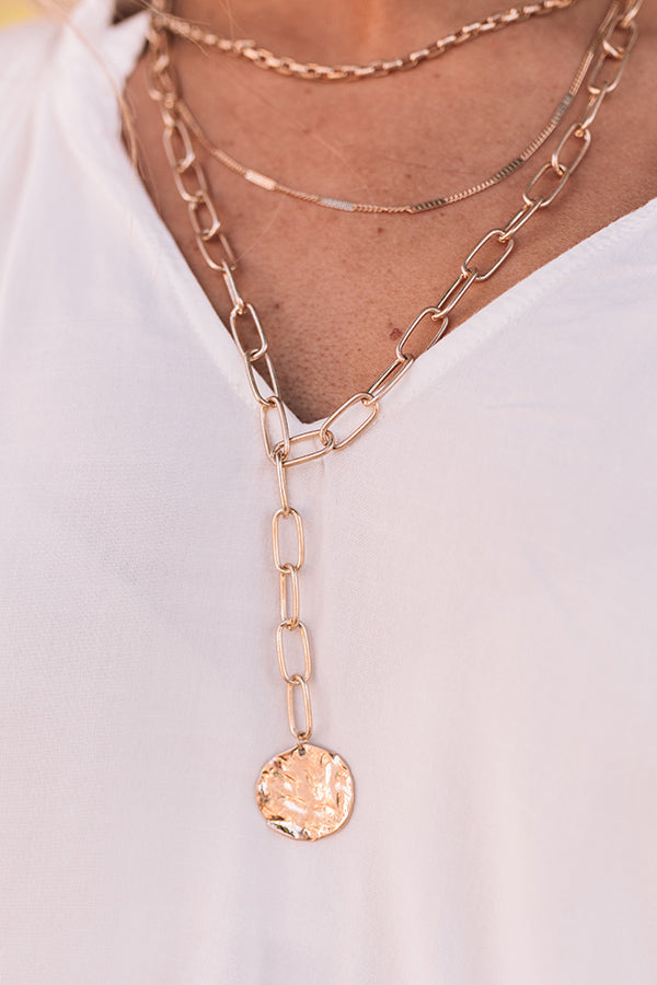 Stunning Ways Layered Link Necklace in Gold Image - 2