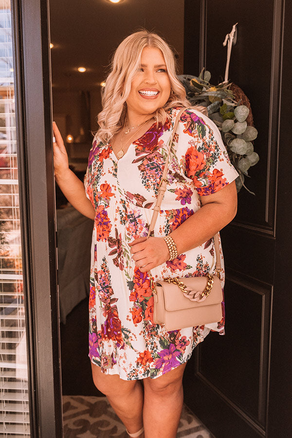 Strolling In Santorini Babydoll Dress in Cream Curves Image - 3