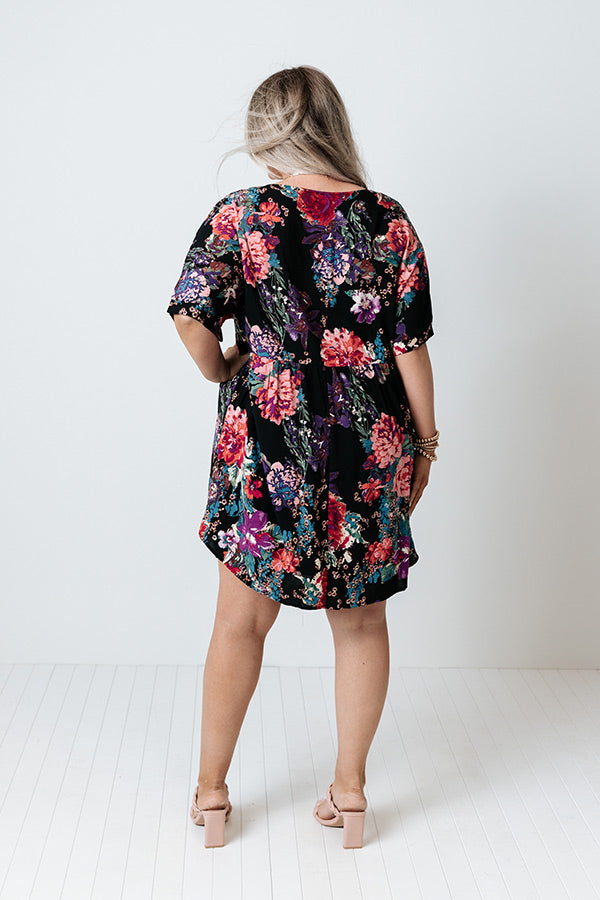 Strolling In Santorini Babydoll Dress In Black Curves • Impressions ...