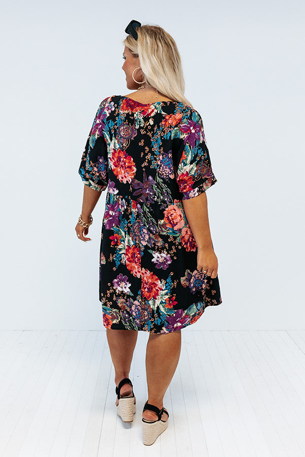 Strolling In Santorini Babydoll Dress In Black Curves Image - 4