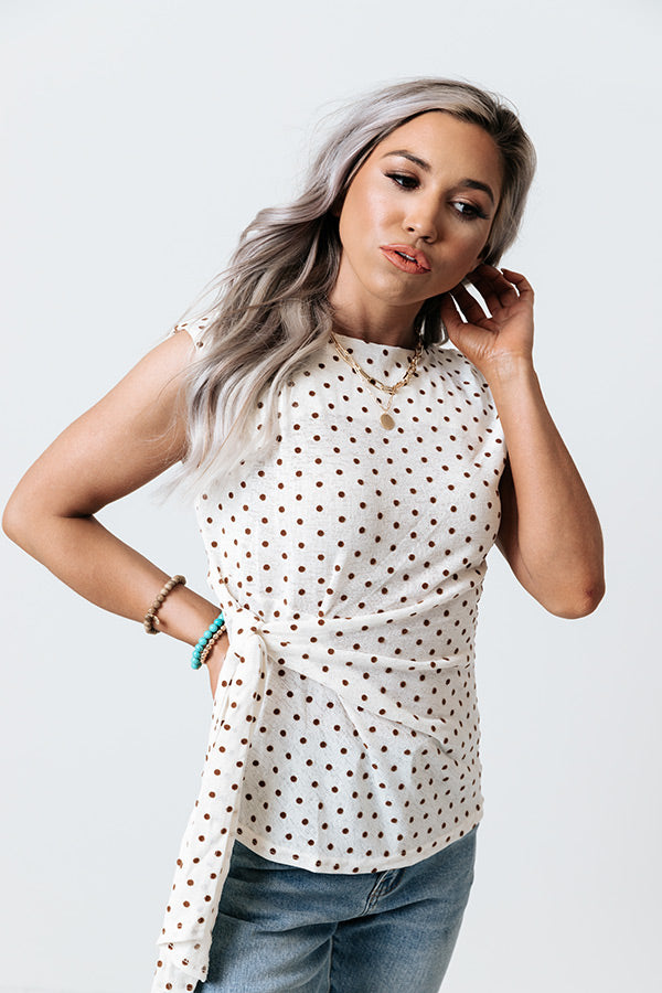 Haute In The Hills Tie Top In Ivory Image - 3