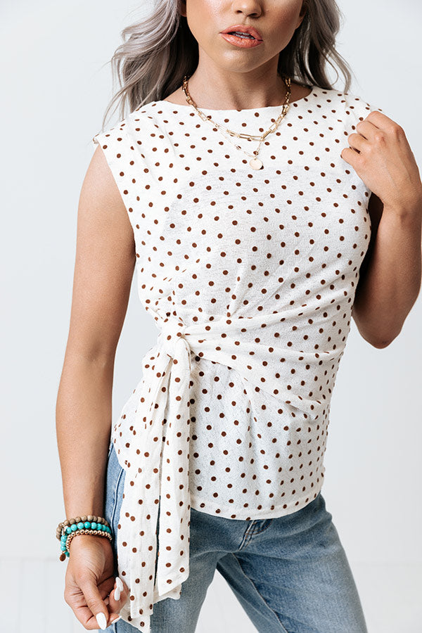 Haute In The Hills Tie Top In Ivory Image - 4