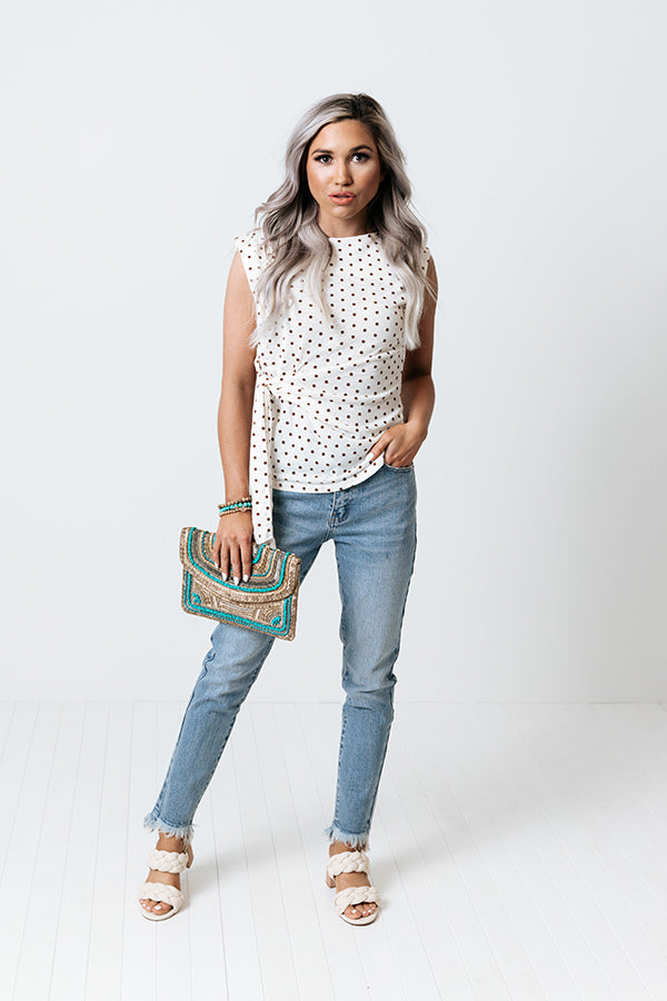 Haute In The Hills Tie Top In Ivory Image - 2