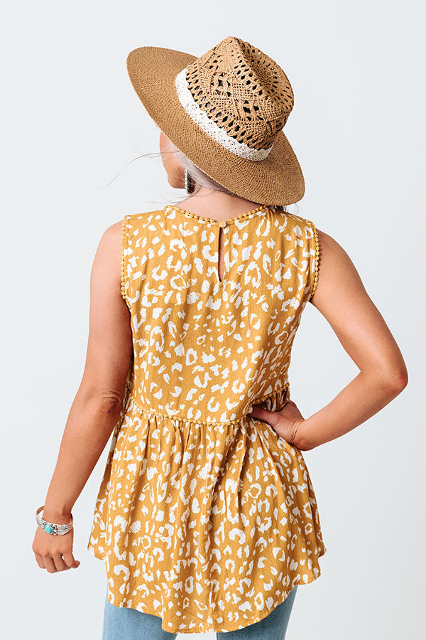 Margs At Sunset Embroidered Top In Mustard Image - 4