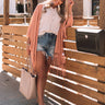 Beachy Sweet Knit Overlay In Peach Image - 1