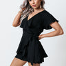 Early Weekend Wrap Romper In Black Image - 1