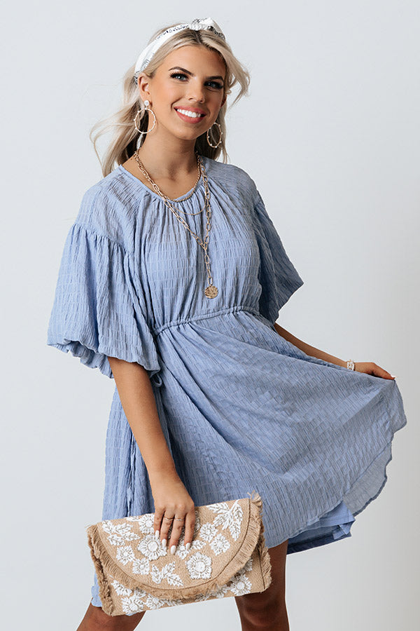 Melbourne Bliss Shift Dress In Sky Blue • Impressions Online Boutique