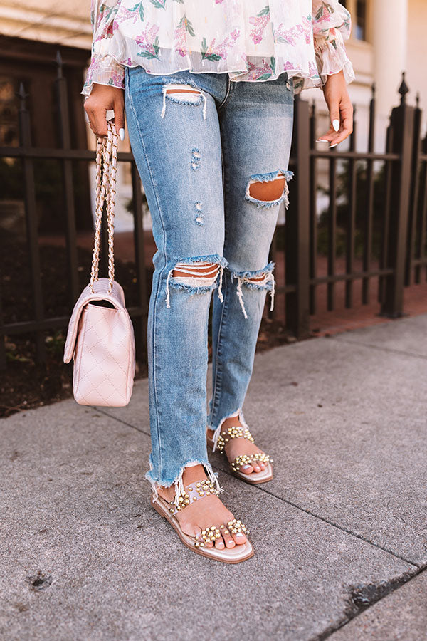 The Shyla Sandal In Gold Image - 3