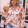 Sangria Sunrise Babydoll Top in White Curves Image - 1