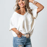 L.A. Lifestyle Shift Top In Cream Image - 1