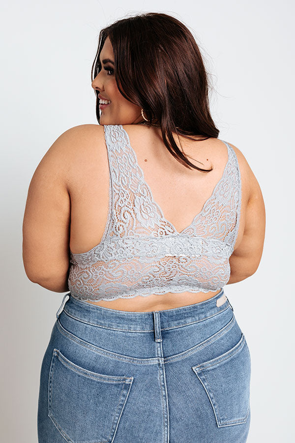 Love In Lace Bralette In Grey Curves • Impressions Online Boutique