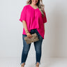 L.A. Lifestyle Shift Top In Hot Pink Curves Image - 1