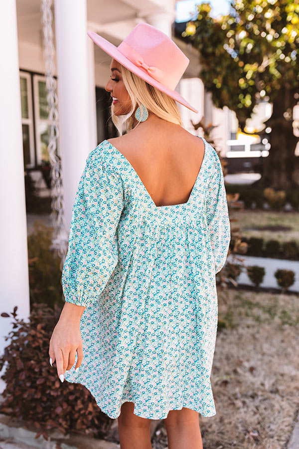 Market Flowers Shift Dress In Blue • Impressions Online Boutique