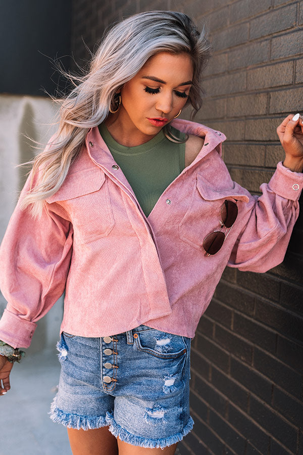 Creative Idea Corduroy Top in Blush Image - 2