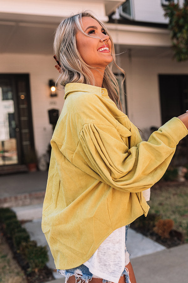 Creative Idea Corduroy Top in Mustard Image - 2