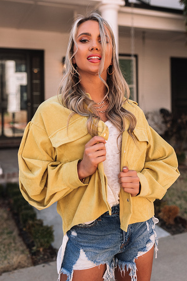 Creative Idea Corduroy Top in Mustard Image - 1