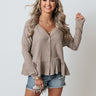 Forever Sweet Shift Top In Taupe Image - 1