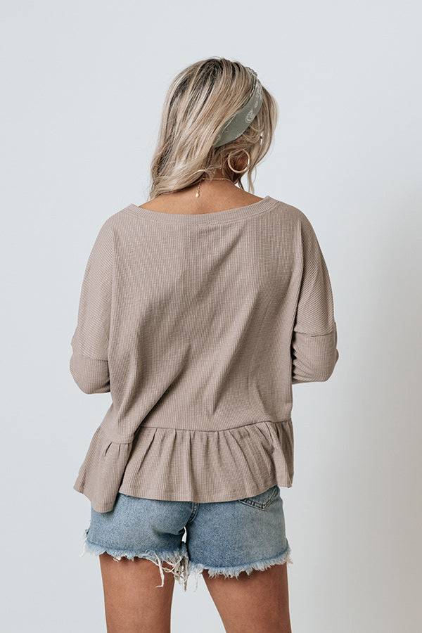 Forever Sweet Shift Top In Taupe Image - 4