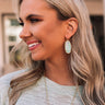 Kendra Scott Elle Gold Drop Earrings in Iridescent Mint Illusion Image - 1