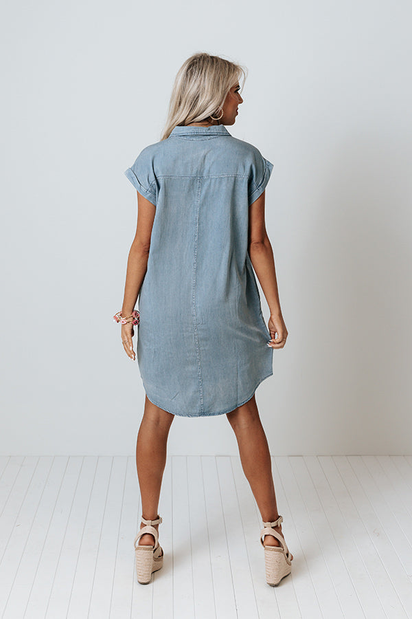 Sweet Admirer Chambray Dress Image - 5