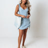 Forever Sunkissed Knit Tunic Dress In Sky Blue Image - 1
