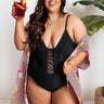 Sweet Flirtation Lace One Piece Swimsuit Curves Image - 1