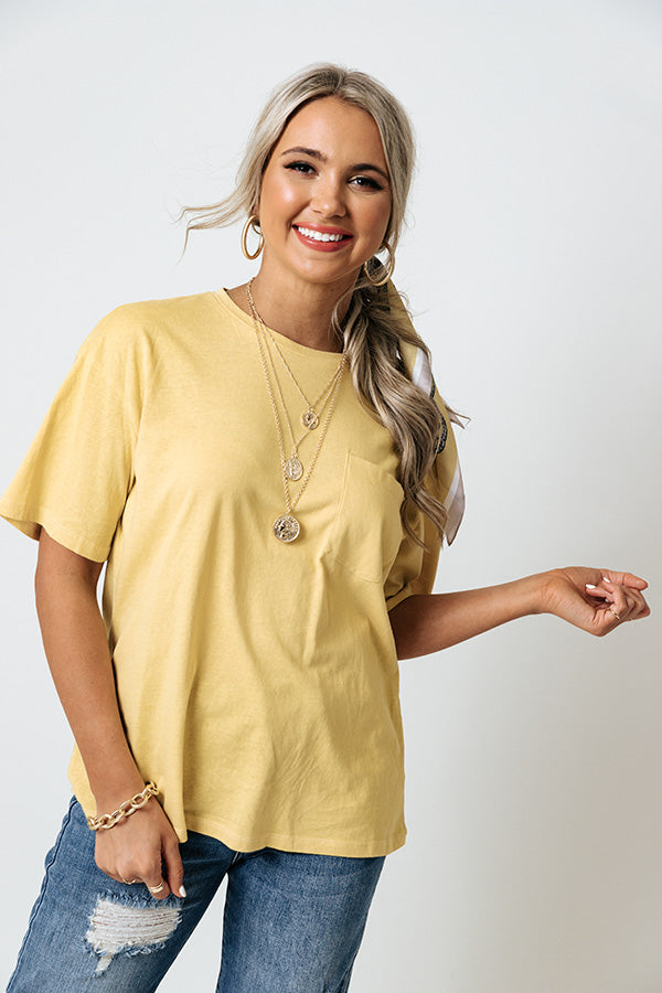 Popular Opinion Shift Tee In Primrose Yellow Image - 3