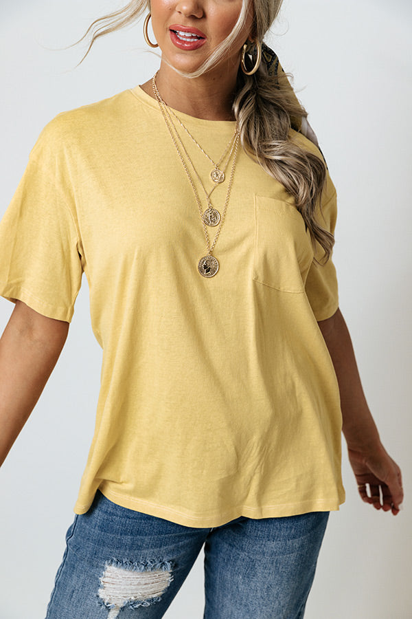 Popular Opinion Shift Tee In Primrose Yellow Image - 4