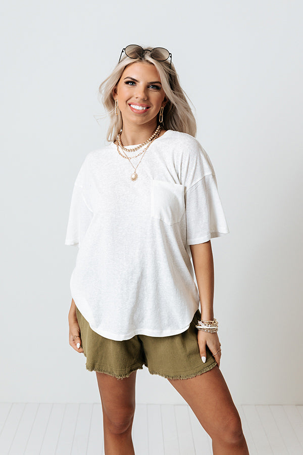Popular Opinion Shift Tee In Ivory • Impressions Online Boutique