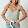 Ciao Darling Knit Crop Top In Pear Image - 1