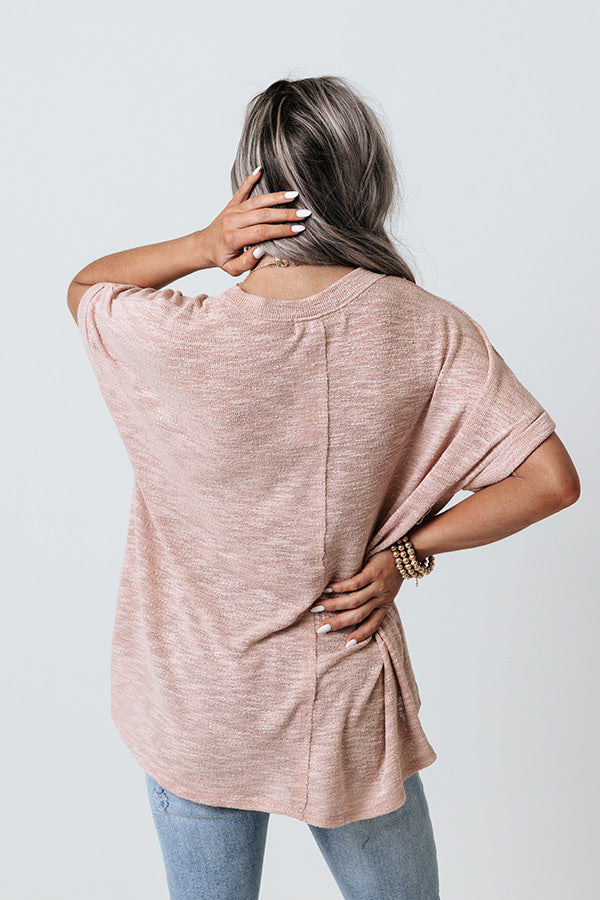 Heart And Soul Knit Top In Blush Image - 4