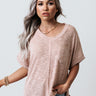 Heart And Soul Knit Top In Blush Image - 1