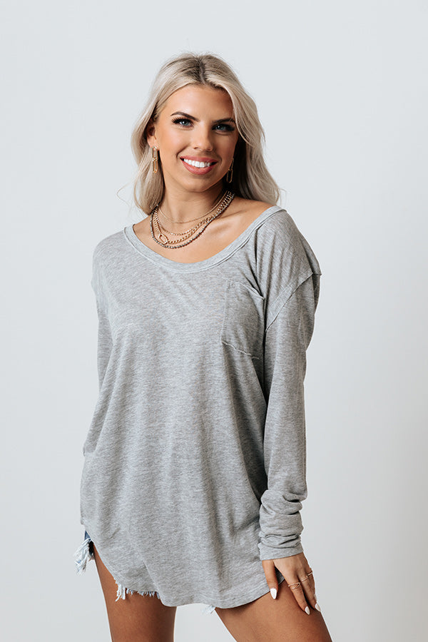 Meadowlark Shift Top In Grey Image - 3