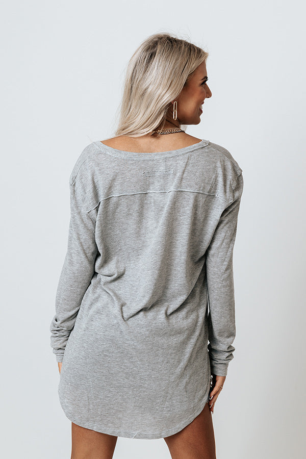 Meadowlark Shift Top In Grey Image - 4