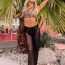 Away On A Yacht Mesh Cover Up Pants in Black Image - 1